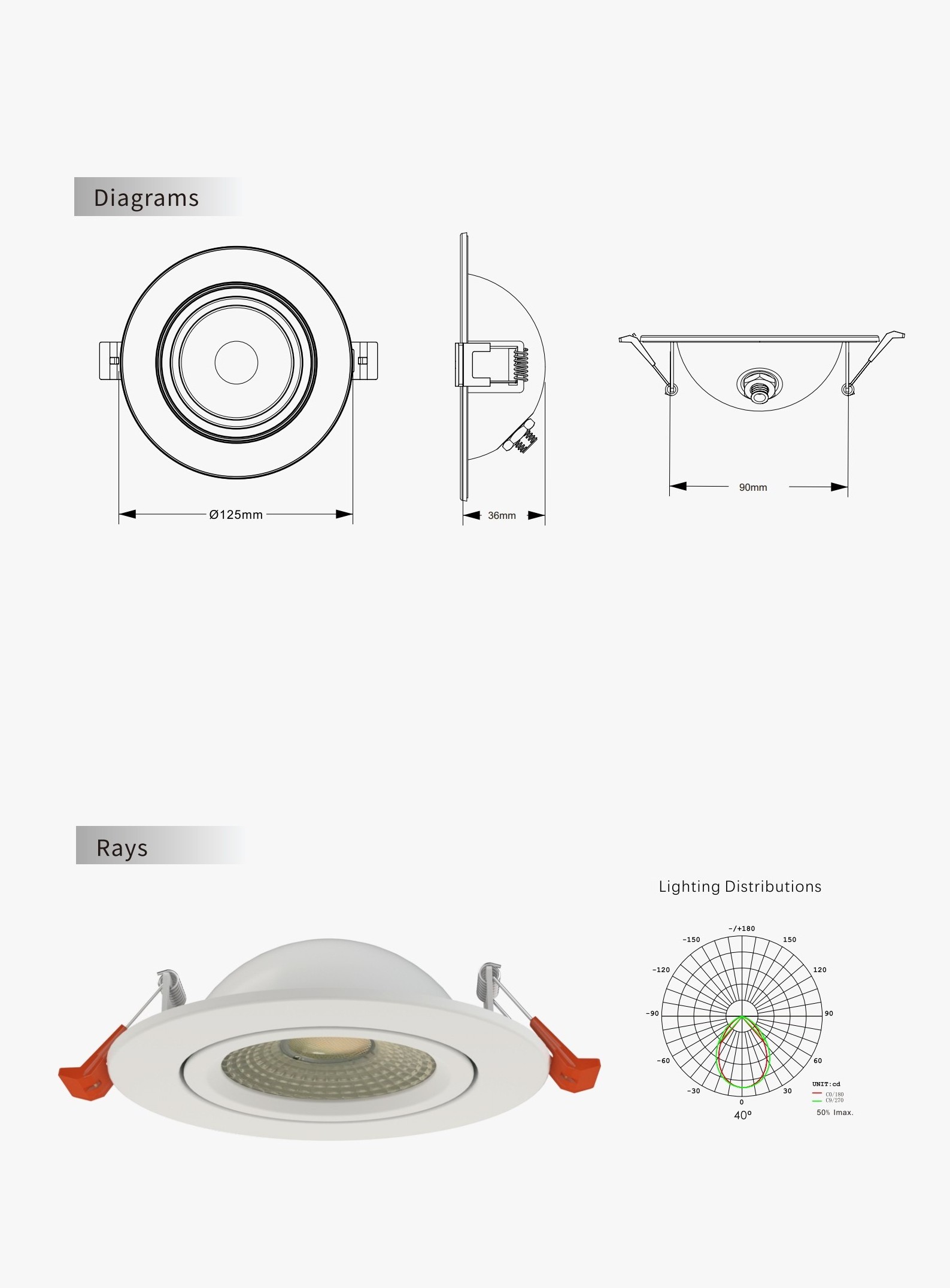 ETL CE SAA 4inch 9W Triac Dimmable  Gimbal LED Recessed Ceiling Light