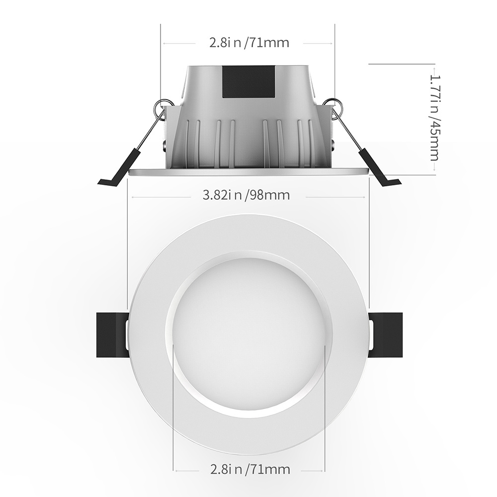 Smart Lights for Home App Control Wifi CRI90 220V 5Watt LED RGBW Recessed Downlight