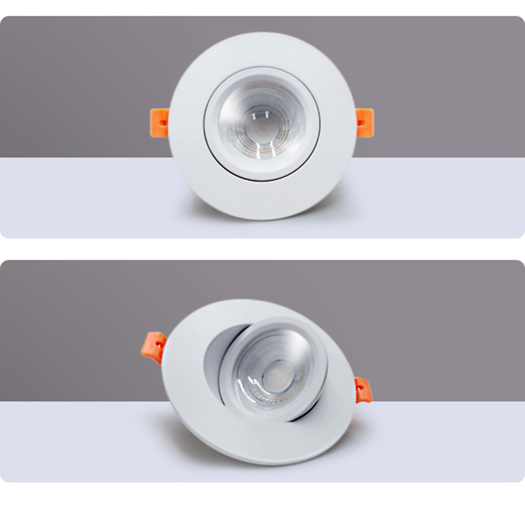 4 inch 6 inch 5CCT Gimbal Recessed Downlight 360 Degree Angle with Junction box Wall Wash Adjustable Led Ceiling Light