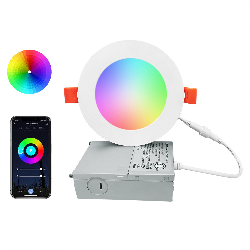 Alexa Google Home Wifi Control Flush Mount Home Decorative RGB Smart LED Ceiling Panel Light