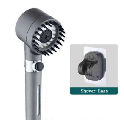 ABS High Pressure Water Saving Small Filter Shower Head Massage Brush Adjustable Water Pressure Handheld Shower Sprayer