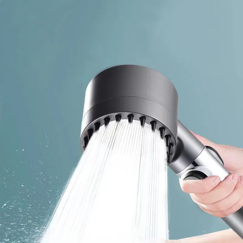 ABS High Pressure Water Saving Small Filter Shower Head Massage Brush Adjustable Water Pressure Handheld Shower Sprayer