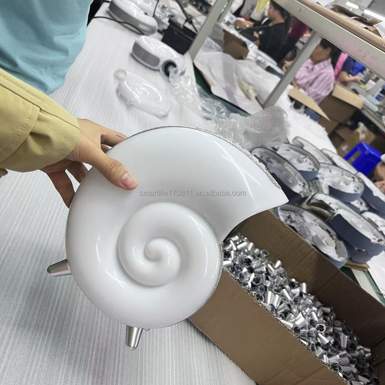 2024 Conch Music Light With Wake Up Alarm Clock BT Speakers Multi Function Party Atmosphere Conch Speakers