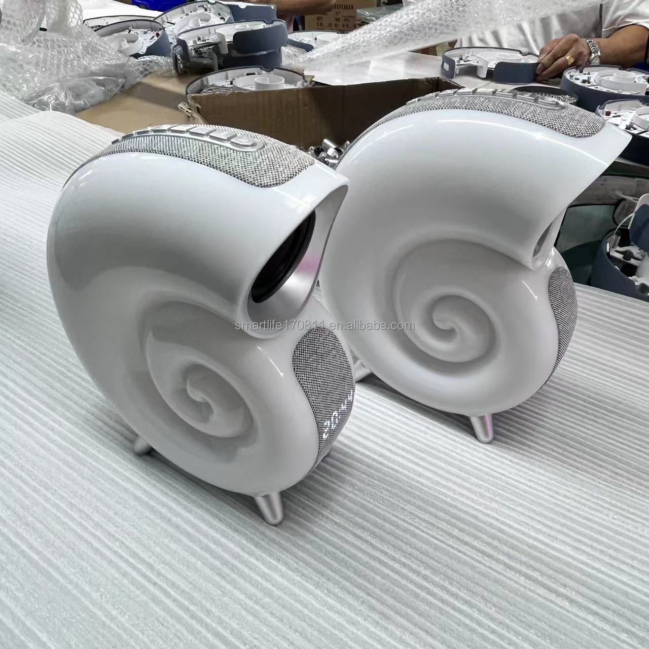 2024 Conch Music Light With Wake Up Alarm Clock BT Speakers Multi Function Party Atmosphere Conch Speakers