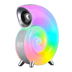 2024 Conch Music Light With Wake Up Alarm Clock BT Speakers Multi Function Party Atmosphere Conch Speakers