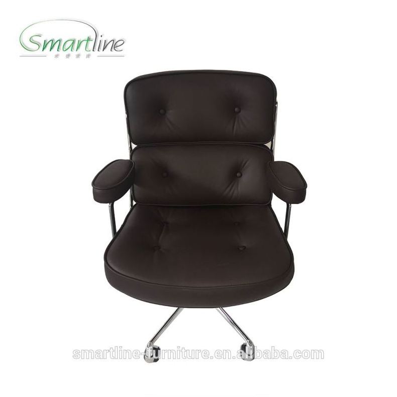 Nordic style office chair ES104 style Lobby chair in Genuine Leather Executive office chair for home office or hotel