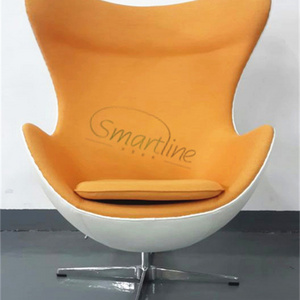 Comfortable Egg shaped chair revolving armchair with  ottoman for hotel or leisure area