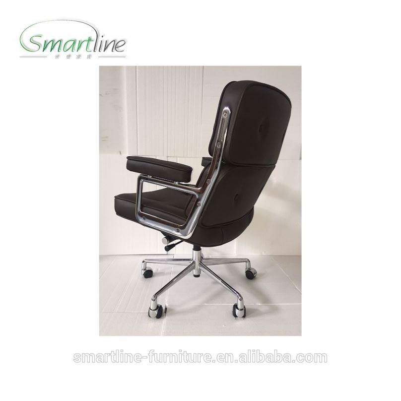 Nordic style office chair ES104 style Lobby chair in Genuine Leather Executive office chair for home office or hotel