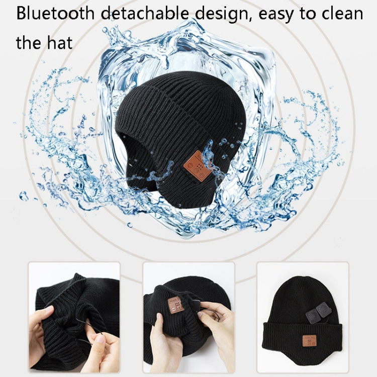 New Earphone Wireless Beanie Knit Hat Headphones Smart Knitted Hat for Men Women TR Ear-Covered wireless Music Hat