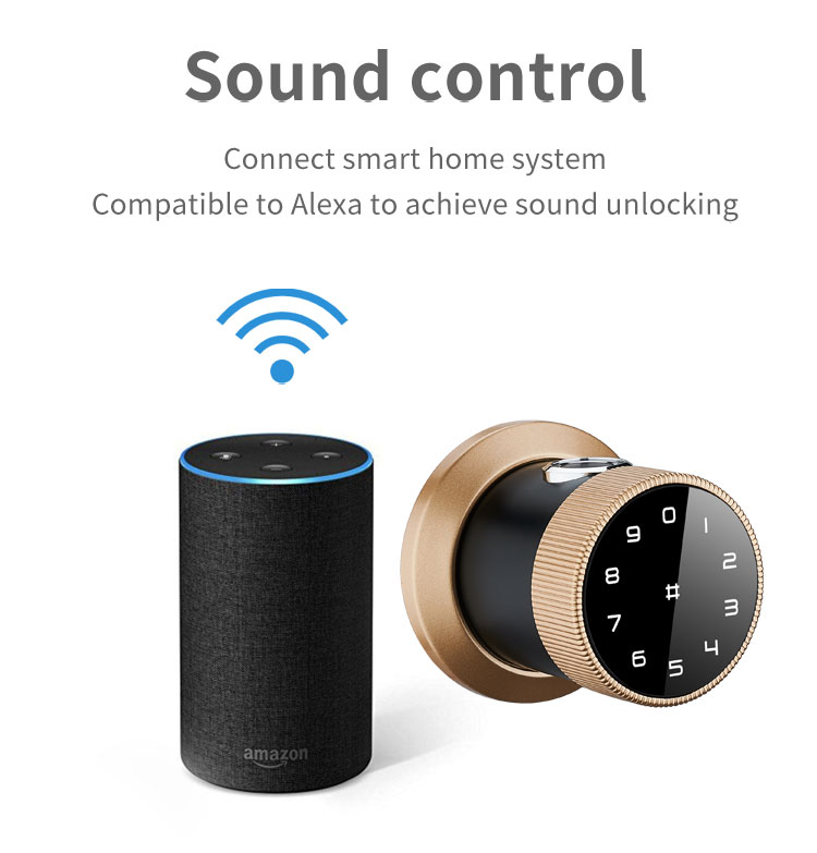 TTLOCK Wifi unlock app remote control smart deadbolt door lock Easy to install with lock cylinder alexa lock