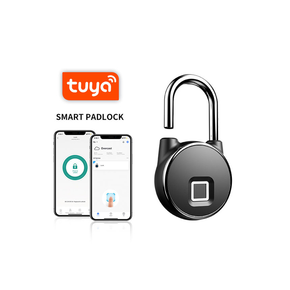 tuya app Smart Anti-theft Fingerprints Lock keyless intelligent fingerprint padlock door lock