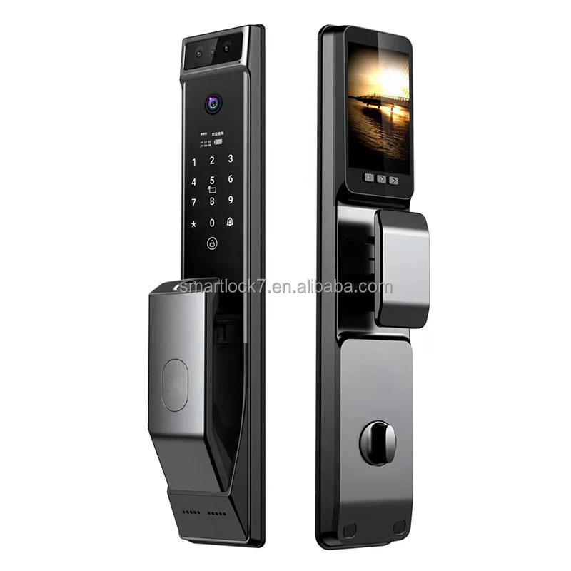 outdoor waterproof home front door electric fingerprint lock wifi biometric smart door lock with camera