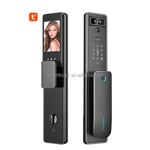 WIFI Tuya APP Control QR Card Fingerprint Door Lock Digital Lock Intelligent Electric Smart Door Lock With Camera