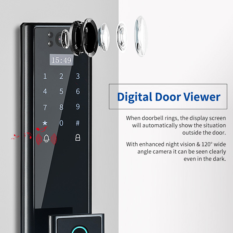 kaadas TT cerradura inteligente automatic biometric lock rfid IC card combination Cilindro de la cerradura locks