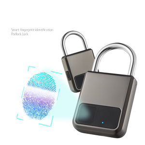 Fingerprint Lock USB Rechargeable Waterproof Smart Thumbprint Padlock Anti-theft Electric Mini Lock For Luggage Case