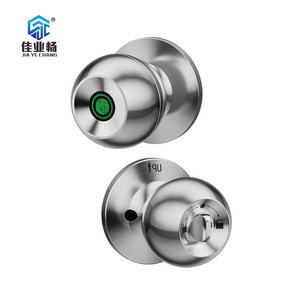 JEC luxury privacy round factory price smart lock tuya ble app fingerprint door knob