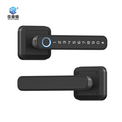 Tuya Aluminium Door Fingerprint Smart Lock App Home Appliance Fingerprint Smart Door Lock Door Lever Handle