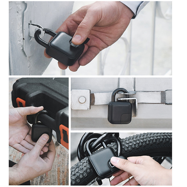 Finger Thumb Print Electronic USB charge Keyless Security Touch Luggage Cabinet Fingerprint Smart Padlock Locks