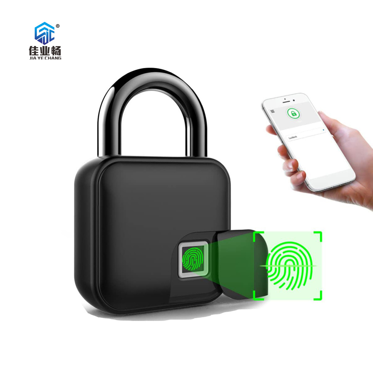 Finger Thumb Print Electronic USB charge Keyless Security Touch Luggage Cabinet Fingerprint Smart Padlock Locks