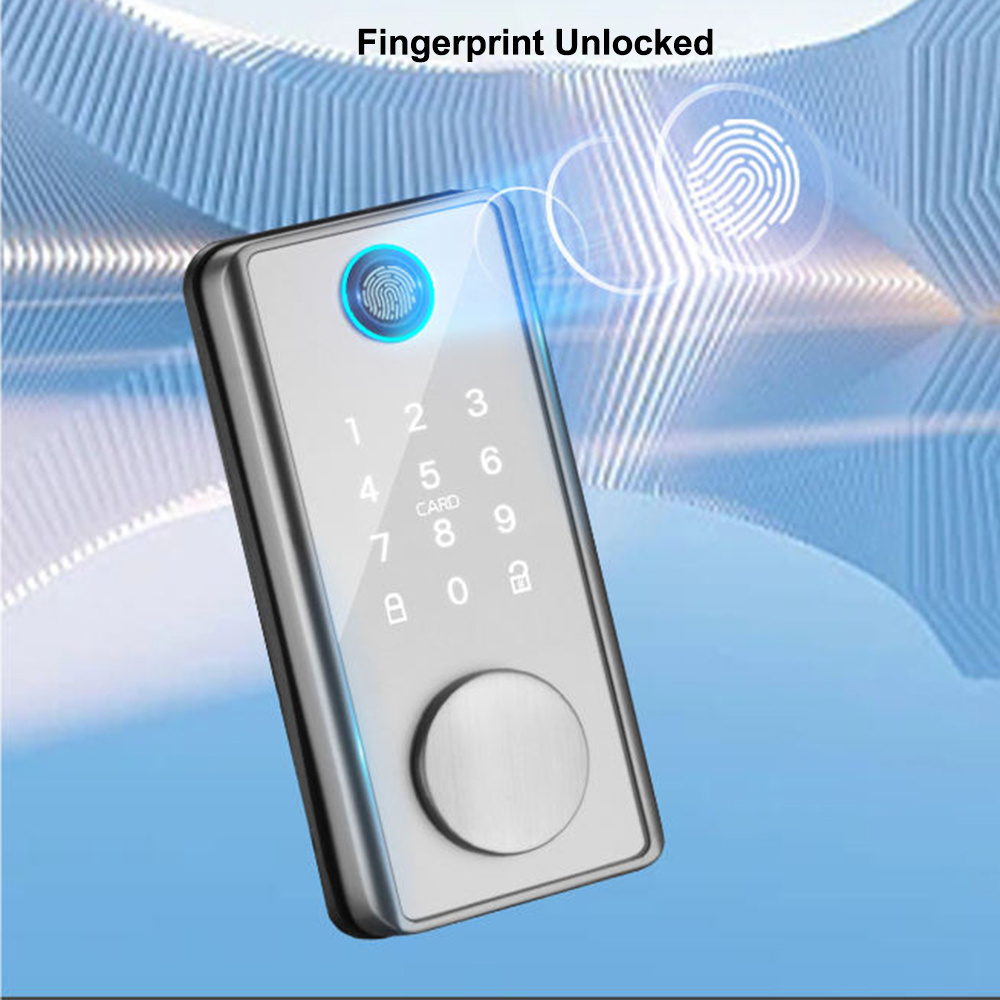 Best Selling Secure Door Wooden Set Electronic Front Wi-Fi Smart Keypad Keyless Digital Entry Door Deadbolt Lock