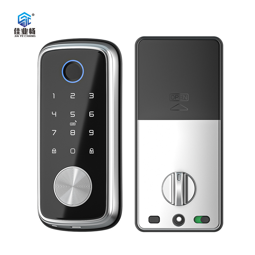 T1-pro TUYA APPMortorised Fingerprint Door Lock Outdoor Keypad Combination Deadbolt Smart Door Lock