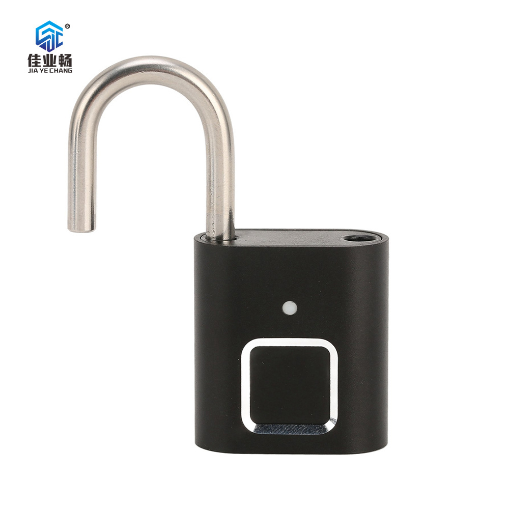 Waterproof Mini Smart Biometric Thumbprint Padlocks Rechargeable Lock Fingerprint Padlock USB Keyless Quick Unlock