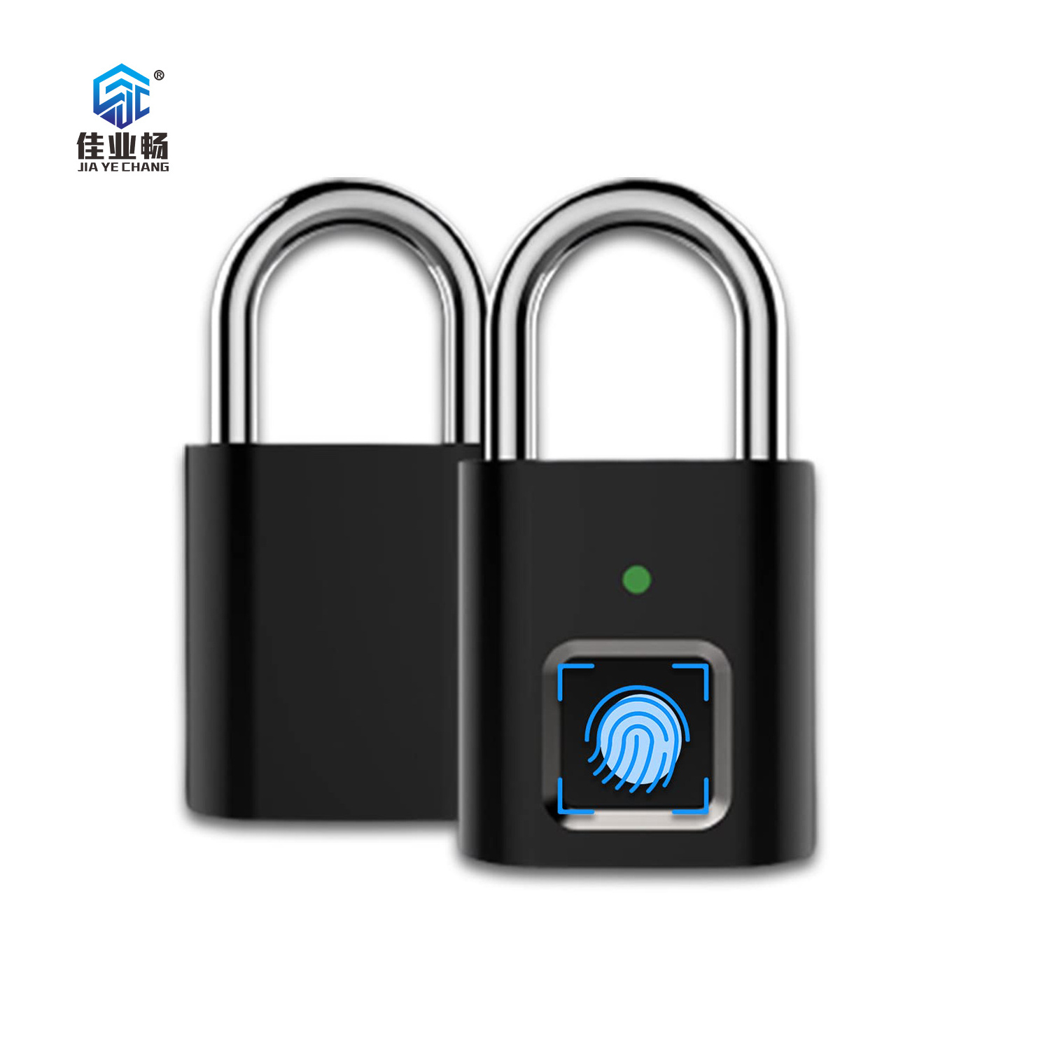 Smart Keyless Biometric Electronic Pad Lock Aluminum Fingerprint Door Alarm Digital Smart Finger Print Padlock