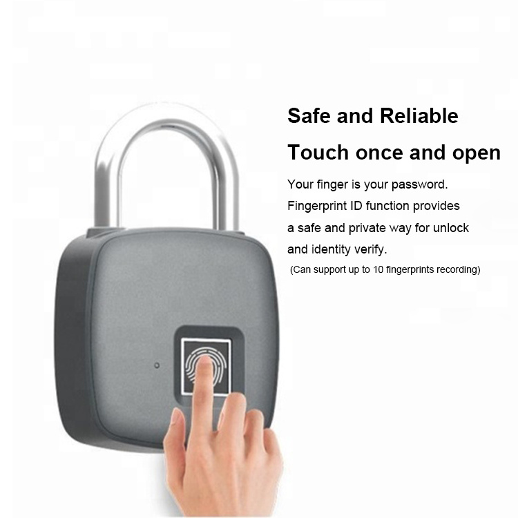 Custom discount keyless bag bicycle digital padlock app pad lock fingerprint smart lock