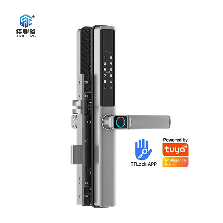 Fechadura Com Digital Waterproof Smart Lock Door Outdoor Sliding Tuya Wifi Smart Glass Door Lock