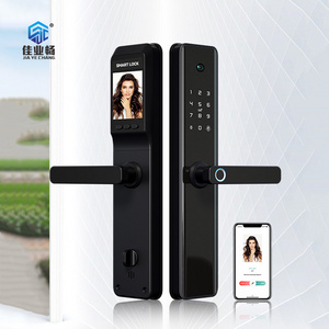 OEM Home Security Smart Digital Biometric Fingerprint Lock Rfid Card Wifi App Ttlock Tuya Smart Door Lock With Camera