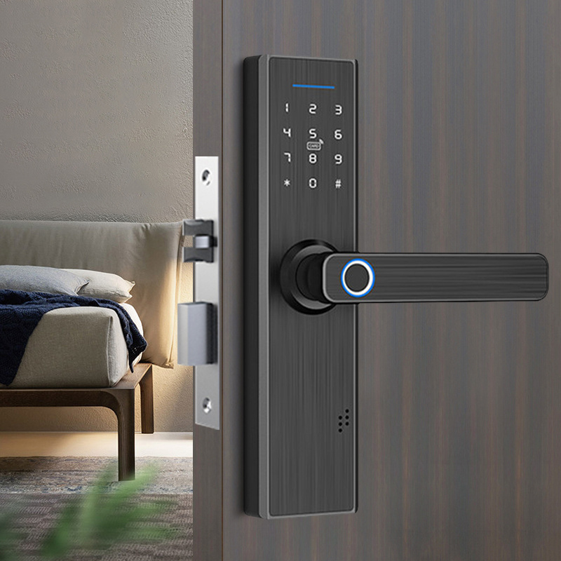 Tuya Wifi TTlock Anti-theft door lock smart Fingerprint smart face recognition door lock for hotel and household