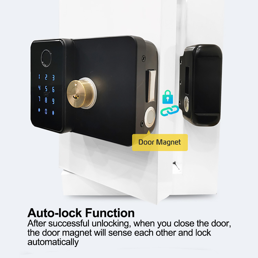 China Supplier Wholesale biometric rental house Smart Latch Double gate Lock