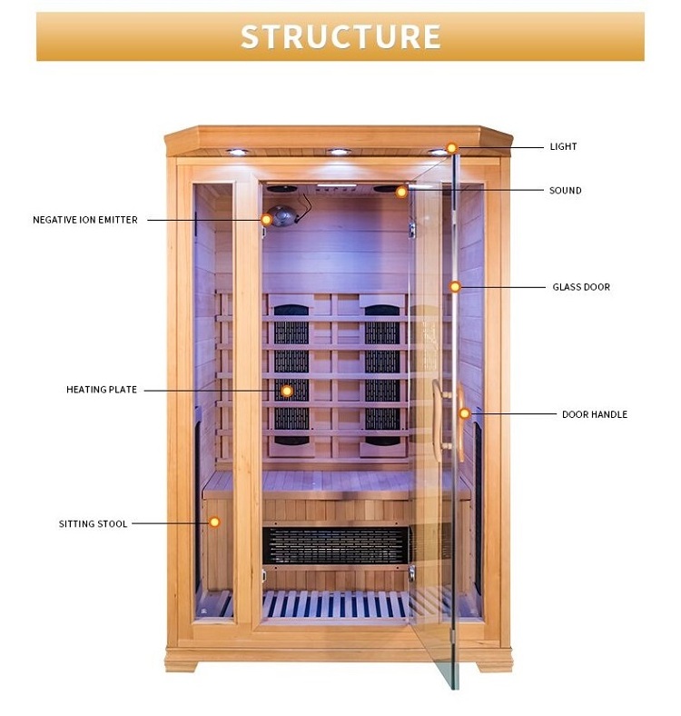 Far Infrared Sauna Room 2 Person Infrared Sauna