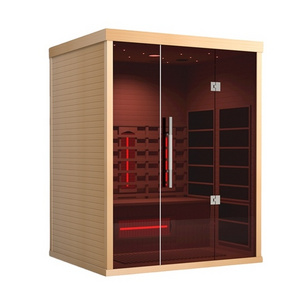 Home Indoor High Tech Health Infrared Sauna Room Infrared 3 Person Infrared Sauna