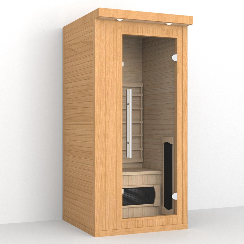 Smartmak Indoor Sauna Room 1-2 Person Infared Sauna With Red Light Capsule