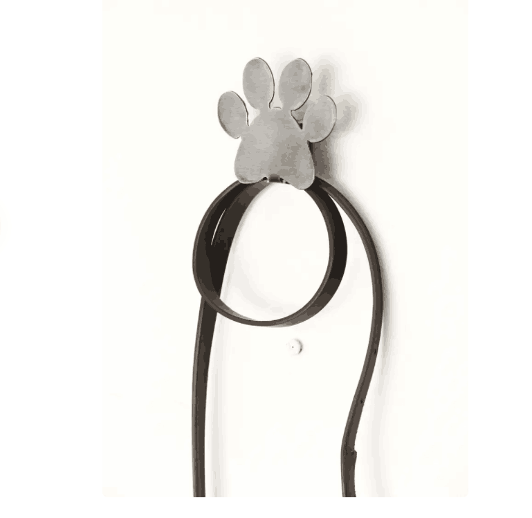 Dog Leash Wall Hook Home Organizer Storage Hook Paw Print Coat Racks Creative Dog Leash Wall Hook