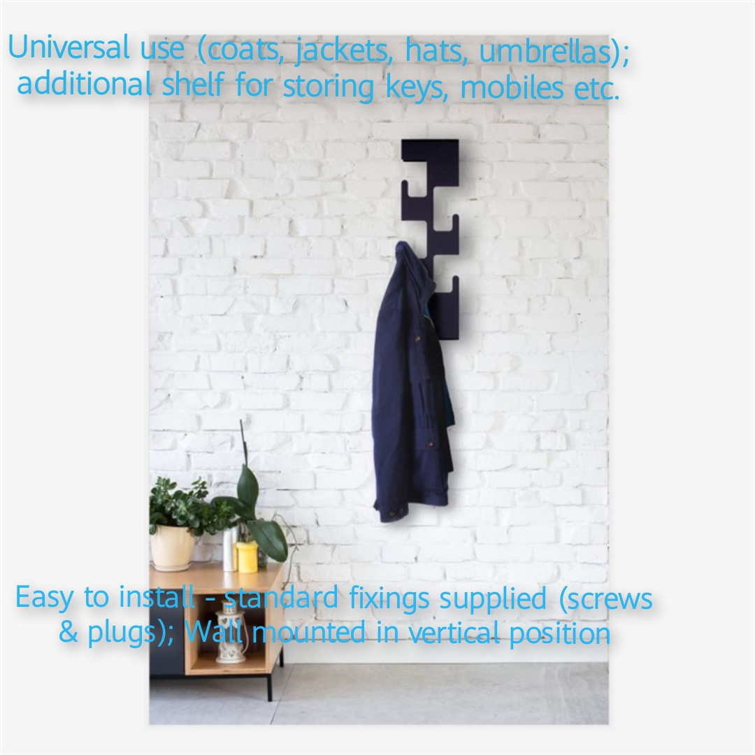 Wholesale Customized Size and Color Wall Mounted Coat Keys Rack 5 Hooks Vertical Wall Mounted Metal Coat Rack