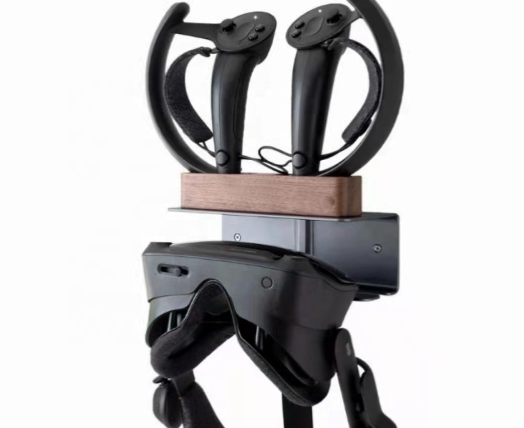 Customized metal VR Headset Stand Controllers Wood and Metal Wall Stand Wall Mount Storage VR Headset for Valve Index Home Decor