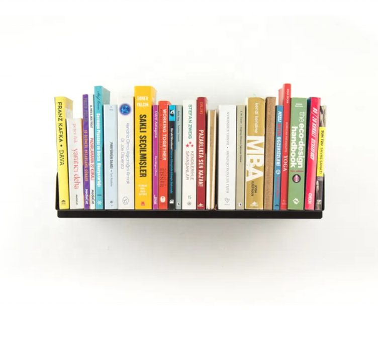 Unique Design Metal Wall Organizer Customized Book Shelf Modern Wall Book Rack Metal Wall Mounted Storage Shelf