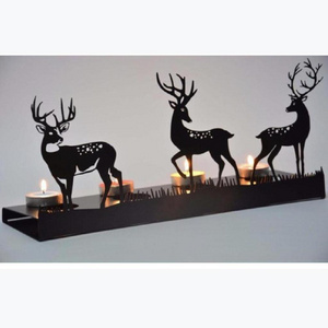 Customized Deer Metal Candle Container Decoration for Home Living Room Desktop Candle Jar Candle Holder