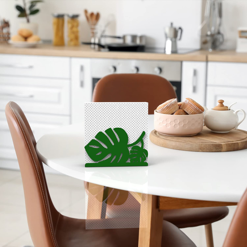 Unique Home Decoration Tissue Box Napkin Dispenser Bar Restaurant Cafe Kitchen Table Storage Palm Leaf Shape Napkin Holder