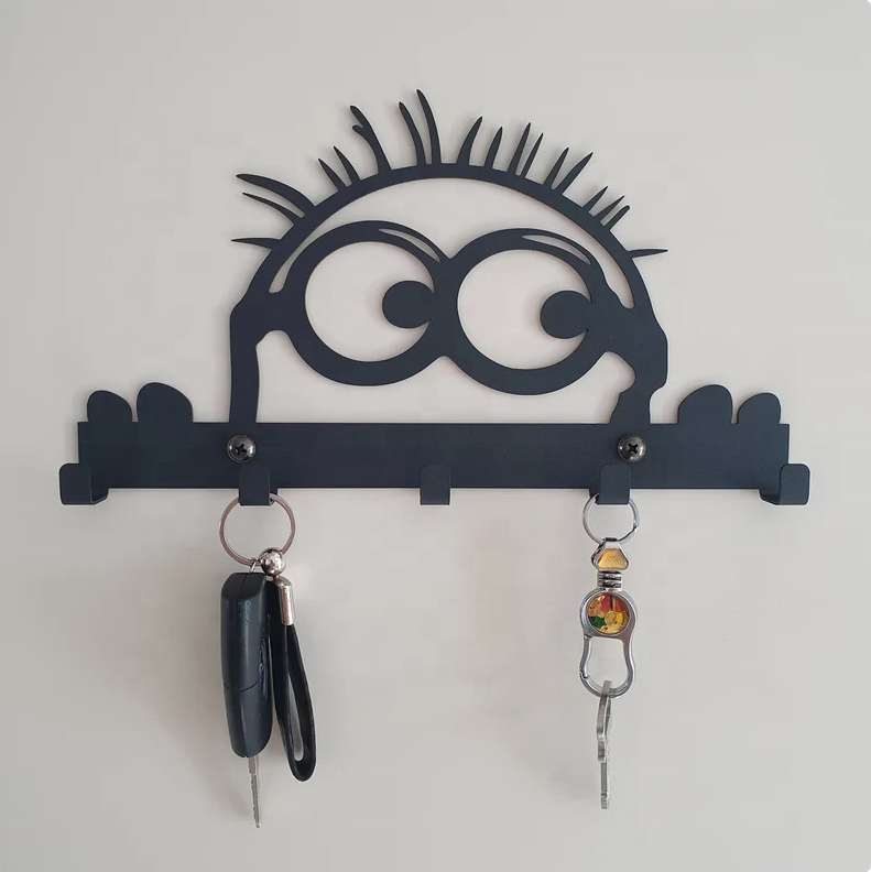 Cute Wall Hook for Kid New Product  Metal Hook Minion Key Holder Metal Black Key Holder Metal Wall Hook