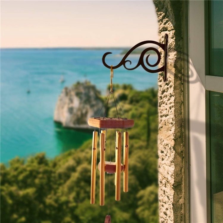 Decorative hooks indoor outdoor wall hook Rustic plant hanger hanging Wind Chimes metal wall mount hook