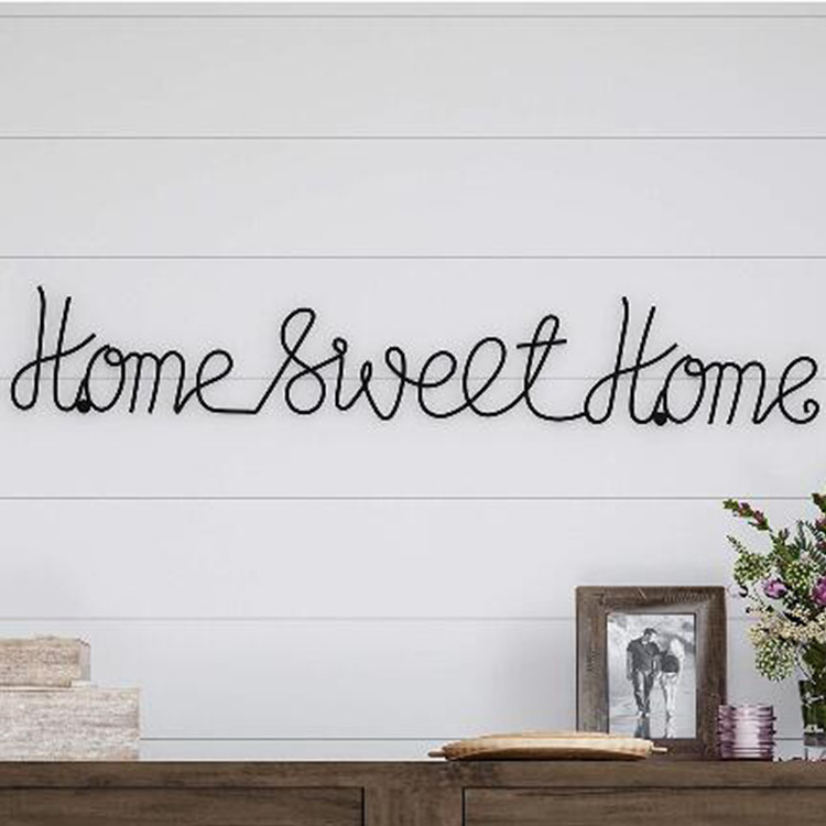 OEM Metal home wall decoration sweet family wall cut sign metal art