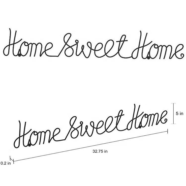 OEM Metal home wall decoration sweet family wall cut sign metal art