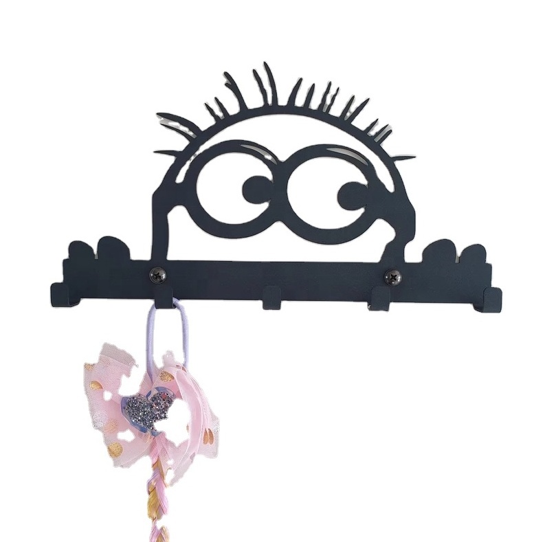 Cute Wall Hook for Kid New Product  Metal Hook Minion Key Holder Metal Black Key Holder Metal Wall Hook