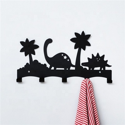 Kids room decor Animals metal hooks Nursery decoration dinosaur coat hook coat rack wall mounted Cute wall hook