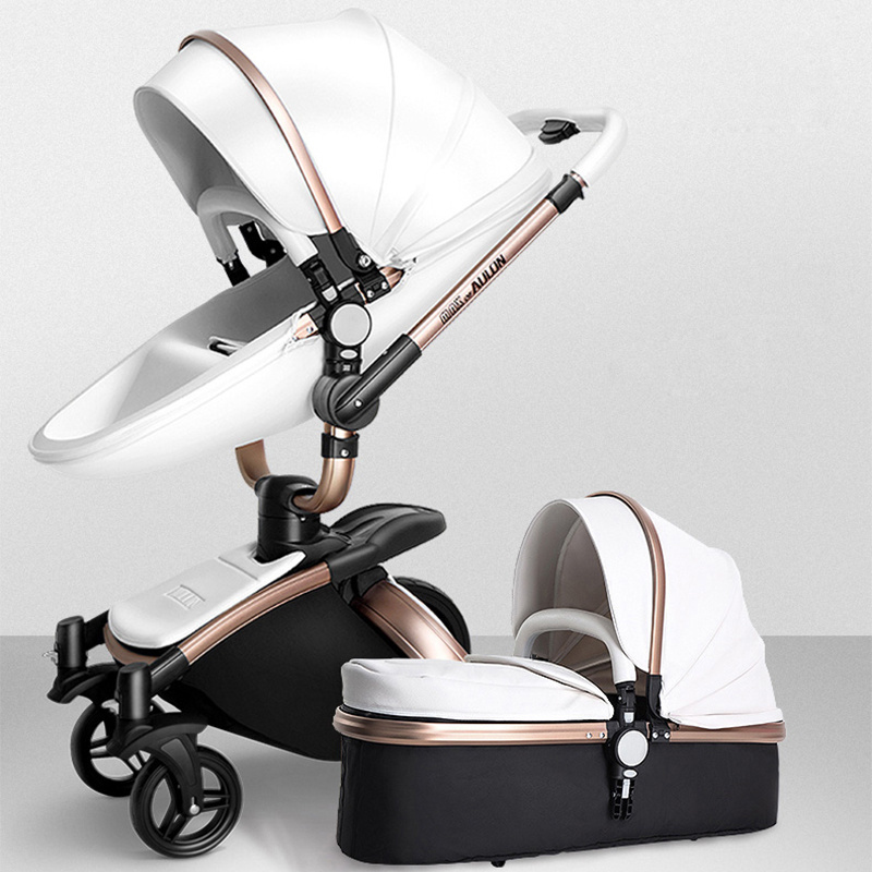 Hot Luxury Big Wheels High Landscape Pram Baby Stroller, New Design 3 in 1 Baby Doll Pram Stroller