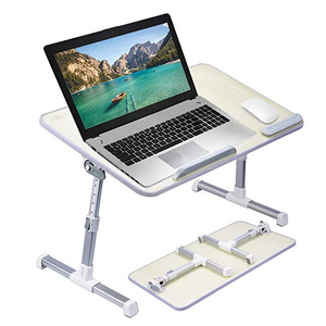 Adjustable Laptop Bed Table, Portable Standing Desk Foldable Sofa Breakfast Tray Notebook Stand Reading