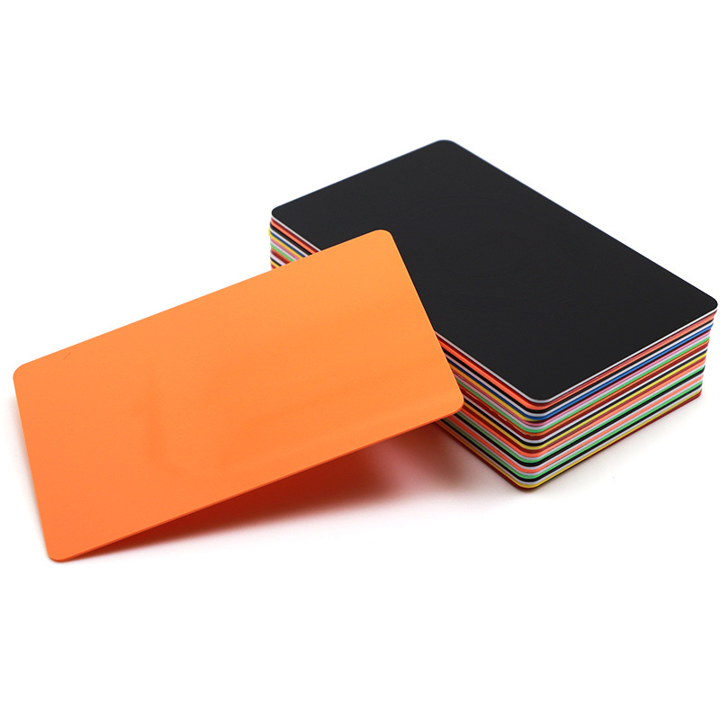 Orange PVC Plastic Customized Printable RFID NFC Blank Colored Business Cards With Chip